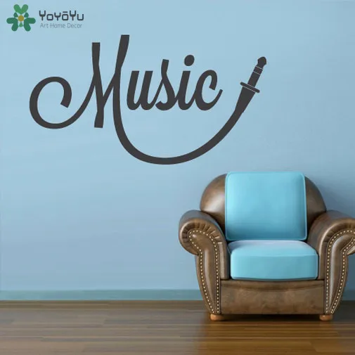 

Creative Wall Stickers Quotes Music Removable Wallpaper Boys Room Home Decor Waterproof Vinyl Wall Decal Poster Singer DIY SY374