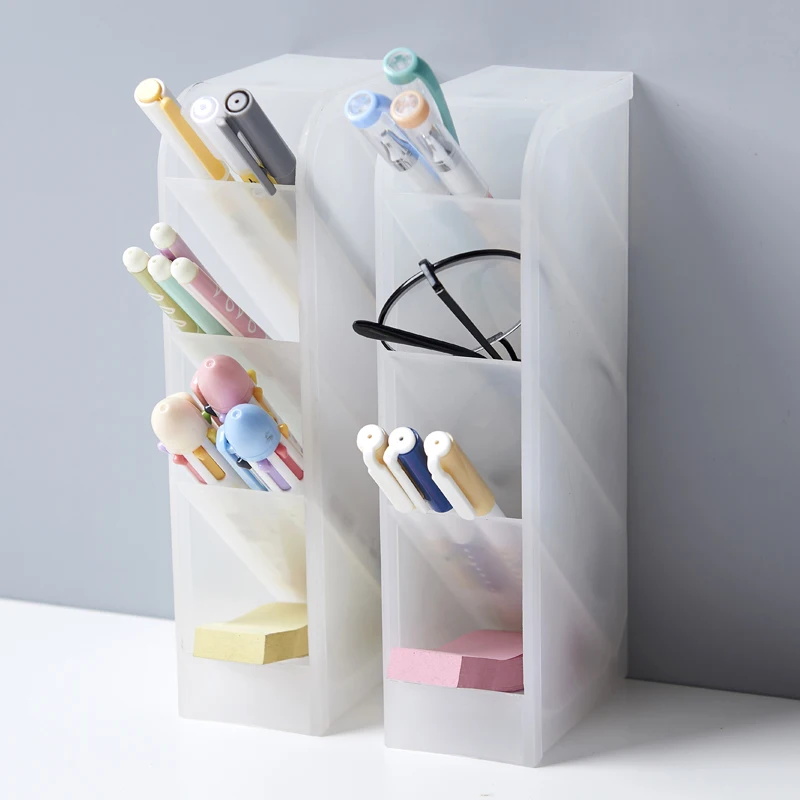 2PCs Set Nordic Cosmetic Storage Box Desktop Makeup Lipstick Brush Pen Office Holder Kitchen Spoon Fork Sundries Organizer
