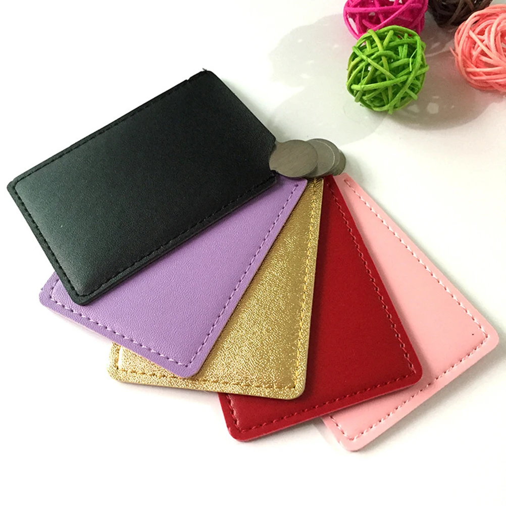 

Portable Compact Square Shape Mirror Mini Mirror Pocket Mirror Looking Glass Novelty Makeup Tools with Case for Girls