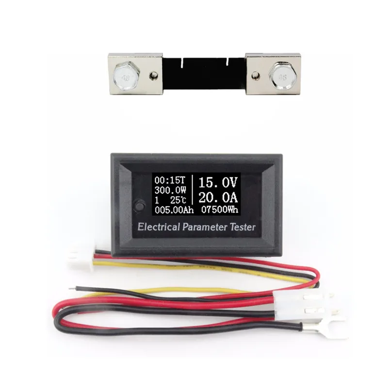 

Digital Ammeter Voltmeter Amp Volt Watt Power Energy Tester Meter LCD Panel Moduel DC100V 100A + 100A shunt 39%