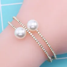Fashion Rhinestone Pearl Multi-layer Bracelet Gold And Silver Exaggerated Spiral Bracelet For Women Zinc Alloy Jewelry Gift Fashion Rhinestone Pearl Multi-layer Bracelet Gold And Silver Exaggerated Spiral Bracelet For Women Zinc Alloy Jewelry Gift