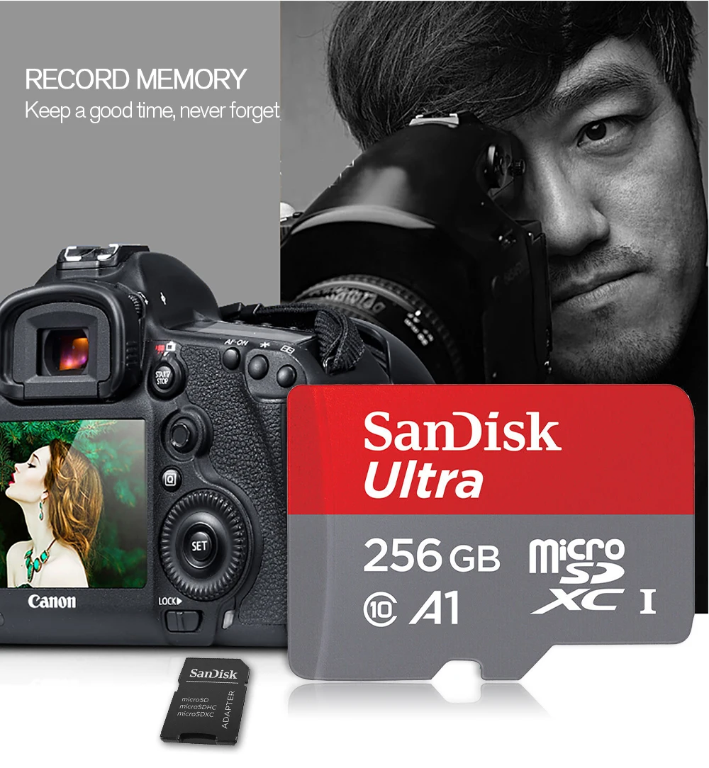 sd card SanDisk memory card 16GB 32GB 64GB 128GB 100mb/s  UHS-I TF Micro SD card  200GB 256GB Class10 Ultra SDHC SDXC flash memory card 64 gb memory card