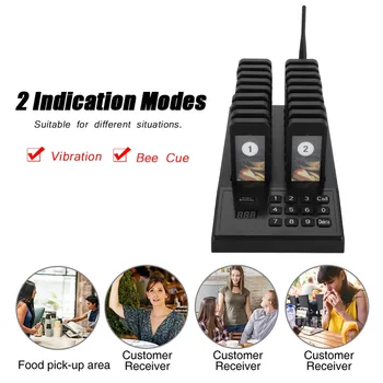 

SU-666 433.92MHz High Sensitivity 999-channel Restaurant Pager Wireless Coaster Pager 100-240V