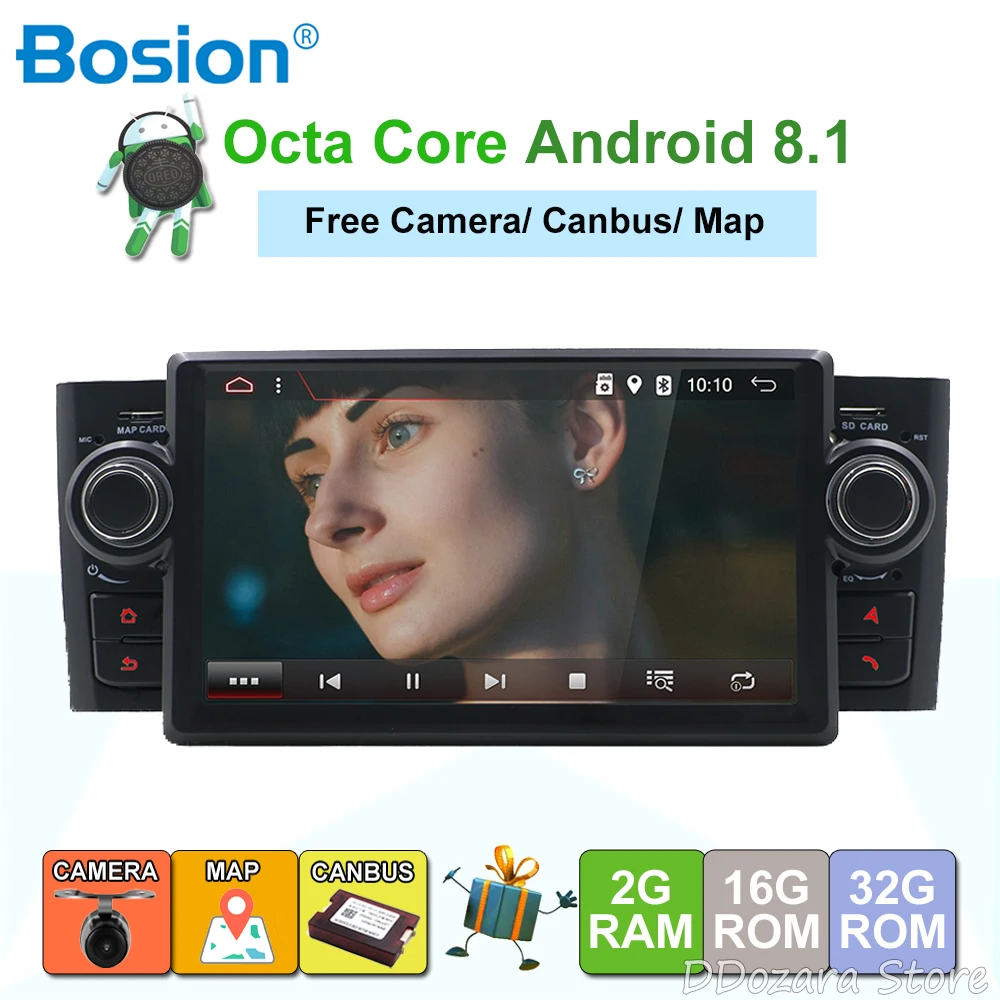 

Android 8.1 Octa Core GPS Navigation 7" Car DVD Multimedia for Fiat Linea Grande Punto 2007-2012 with WIFI SWC
