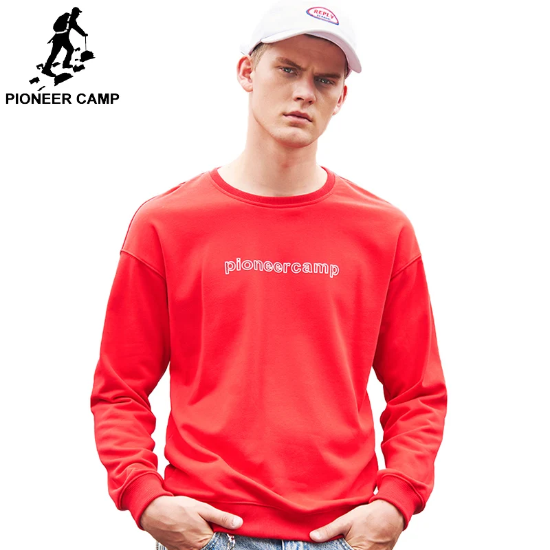 

Pioneer Camp 2019 new spring sweatshirts men brand fashion clothing back print tracksuits male black red white purple