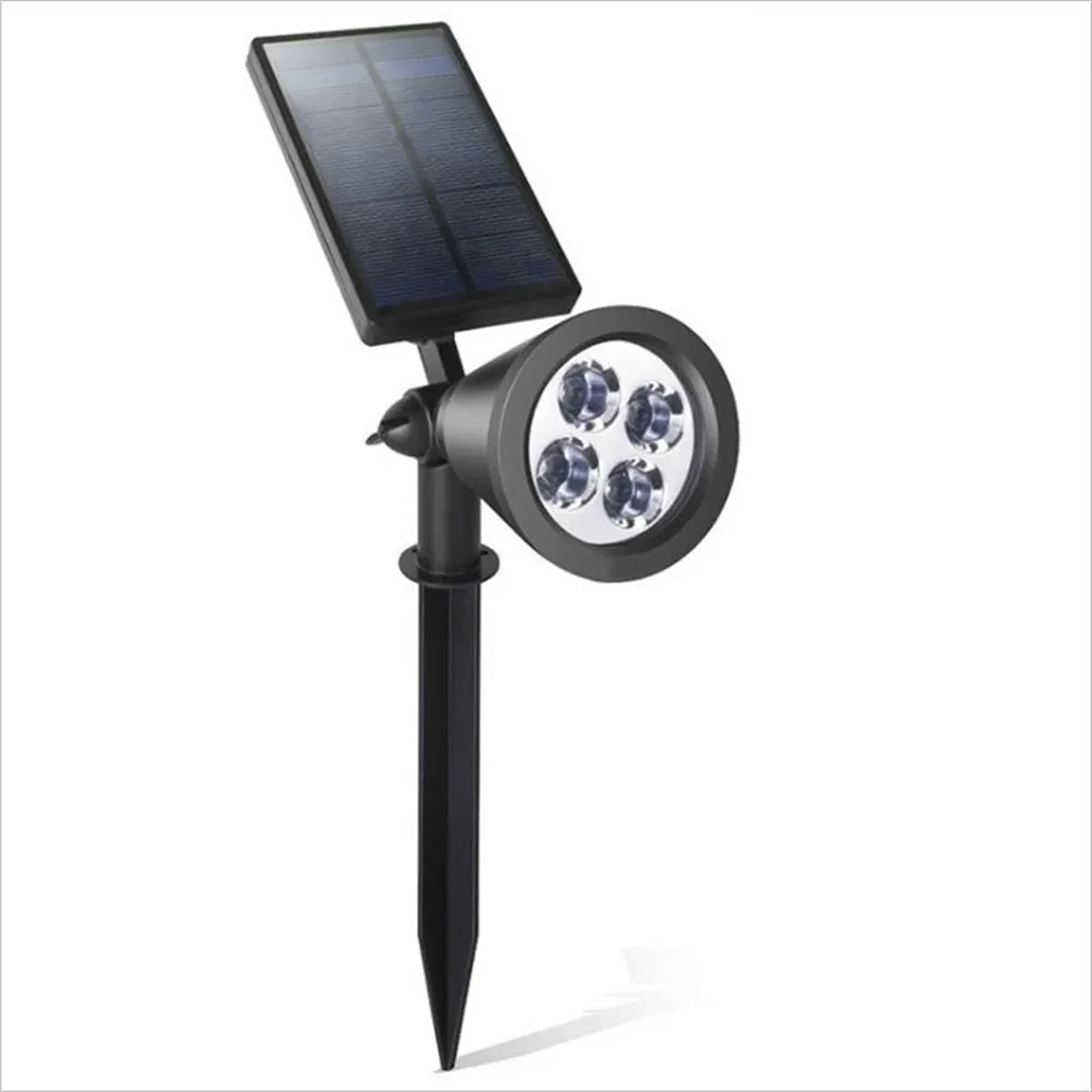 

Waterproof Outdoor 4 LED Solar Power Lawn Lamps LED Spot Light Garden Path ABS Plastic Solar Landscape Garden Decoration