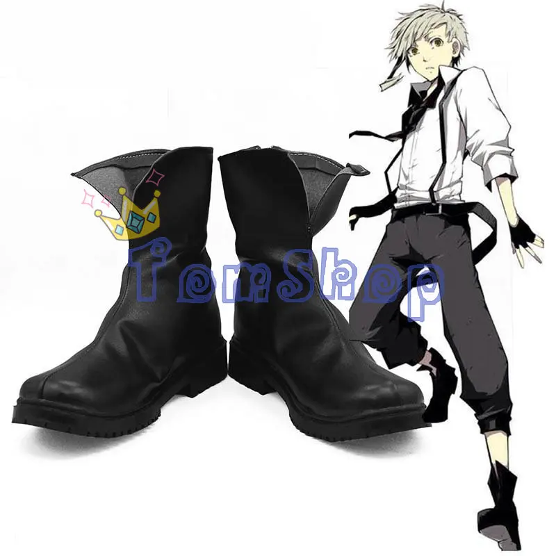 Кожаные сапоги для косплея аниме Bungou Stray Dogs Atsushi Nakajima костюмы на Хэллоуин заказ |