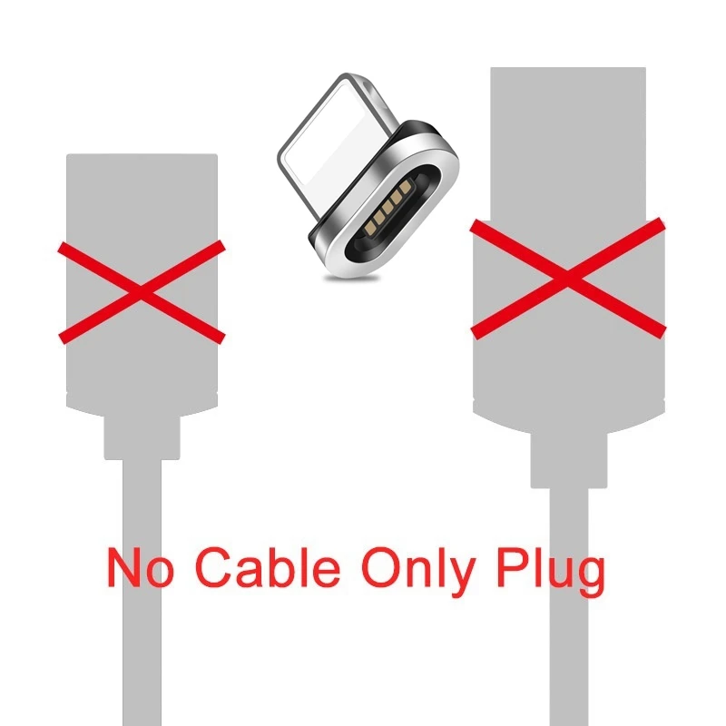 Олаф 3 в 1 светодиодный магнитный USB кабель для iPhone Micro usb type C Магнитный кабель 3 А кабели для быстрой зарядки и синхронизации данных Шнур для быстрой зарядки - Цвет: Only iOS  Plug