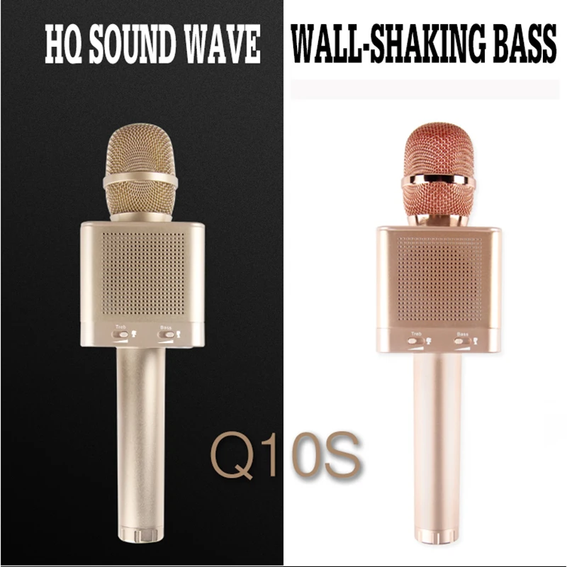 MicGeek Q10S Wireless Karaoke Microphone 2 1 Sound Track Dimensional Sound Voice Change 4 Speakers Smartphone