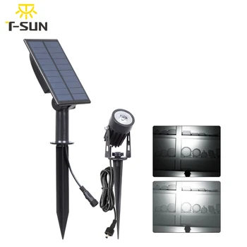 

T SUNRISE Separatly Solar Light 6000K Outdoor Solar Panel Lamp Split Body LED Light IP65 Waterproof Garden Landscape Spotlights