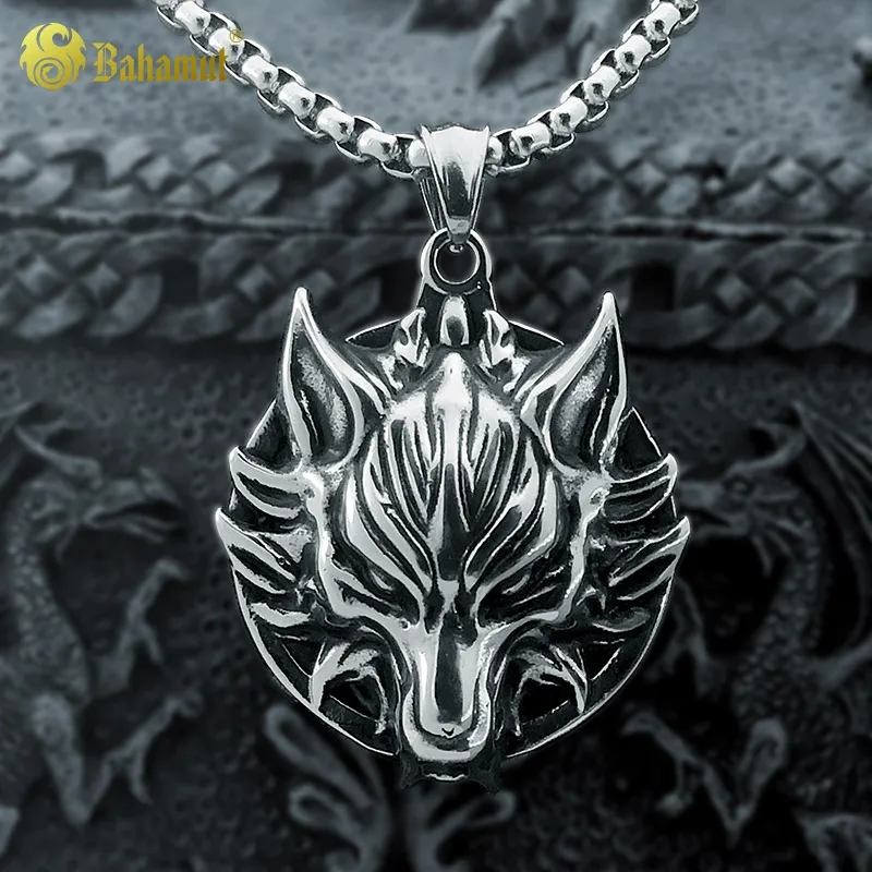 

Slavic Giant Wolf Kolovrat Final Fantasy Cloud Strife Wolf Claude Men Titanium Steel Necklace Pendant Jewelry