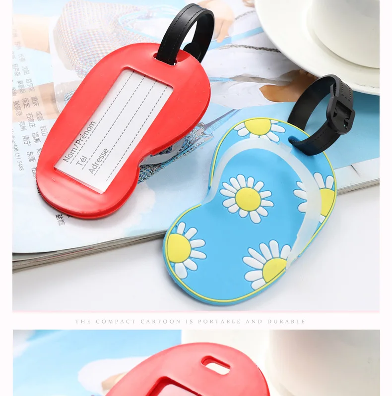 Silicone Slippers Luggage Tag- Travel With Jaiden