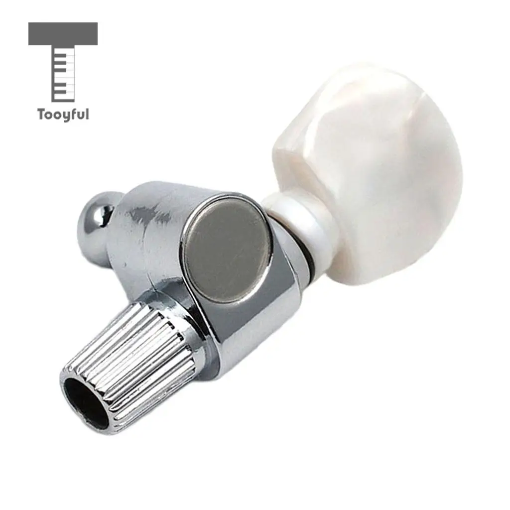 Banjo 5th Geared Tuning Peg Tuner Machine Head with White Pearl Button for Banjo Replacement Accessory