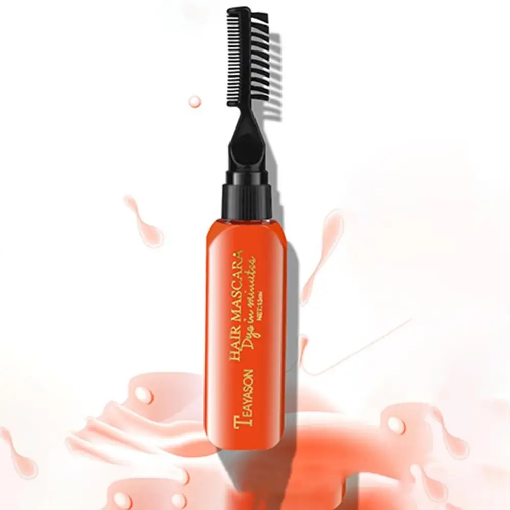 Orange Бренд DIY Новая краска для волос не болеет волосы легко чистить Нетоксичная одноразовая Временная тушь крем для волос 13 цветов - Цвет: Orange