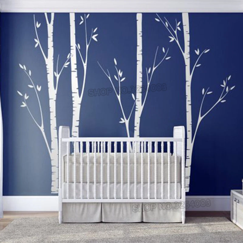 Huge Birch Tree Wall Sticker Vinyl Nursery Decor Art Diy Stickers For Kids Baby Rooms Decals Branches L918 Aliexpress Huge Birch Tree Wall Sticker Vinyl