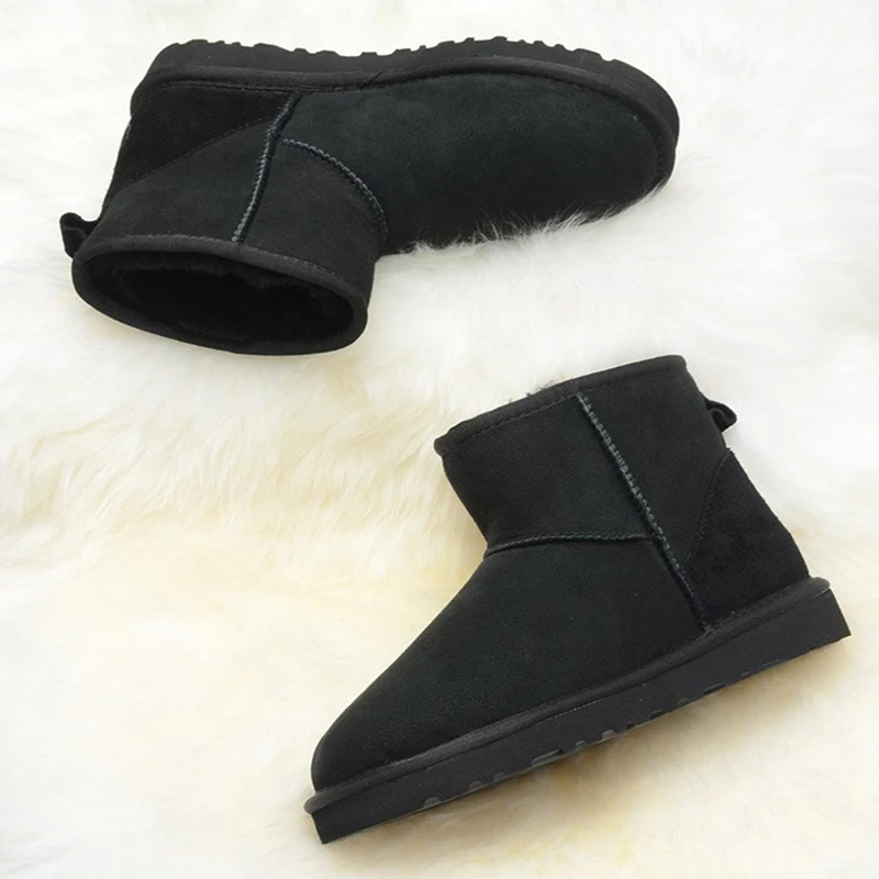 

2018 new women's boots winter snow boots casual fashion warm flat women's shoes