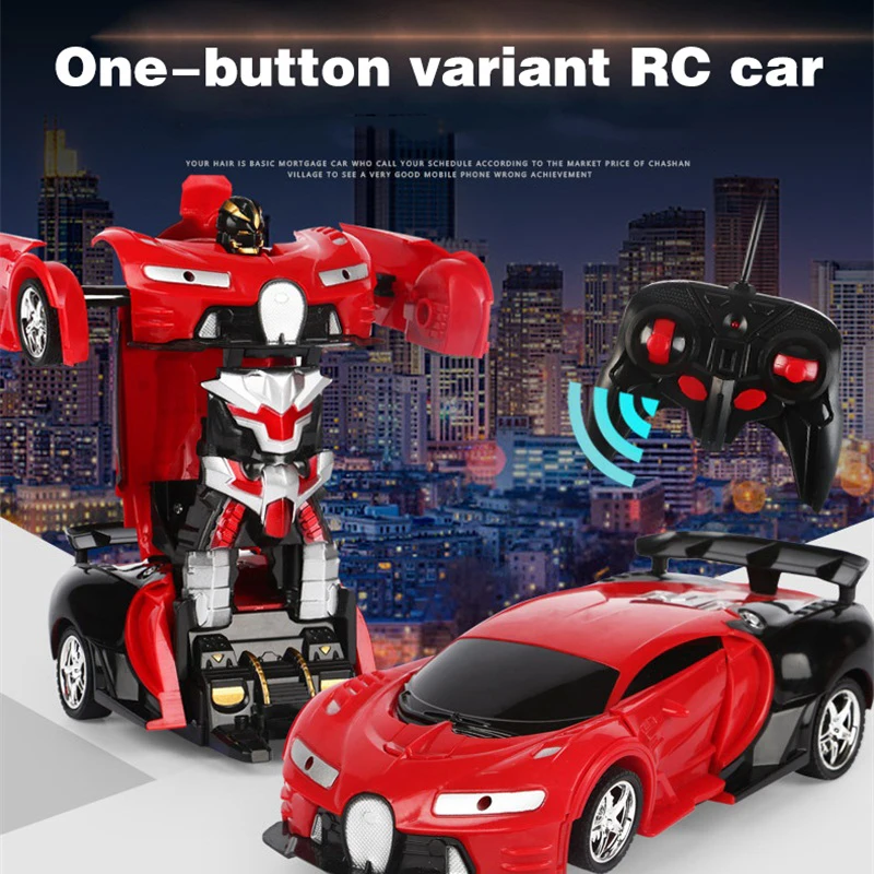 

RC Car Transformation 2 in 1 RC Robot Driving Sports Cars Drive Deformation Robots Models Remote Control Car RC Fighting Toys