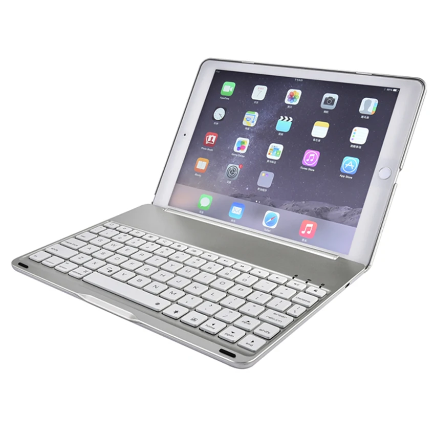 Wireless Bluetooth Keyboard Slim Aluminum Tablet Multifunctional Keyboard With LED For Apple