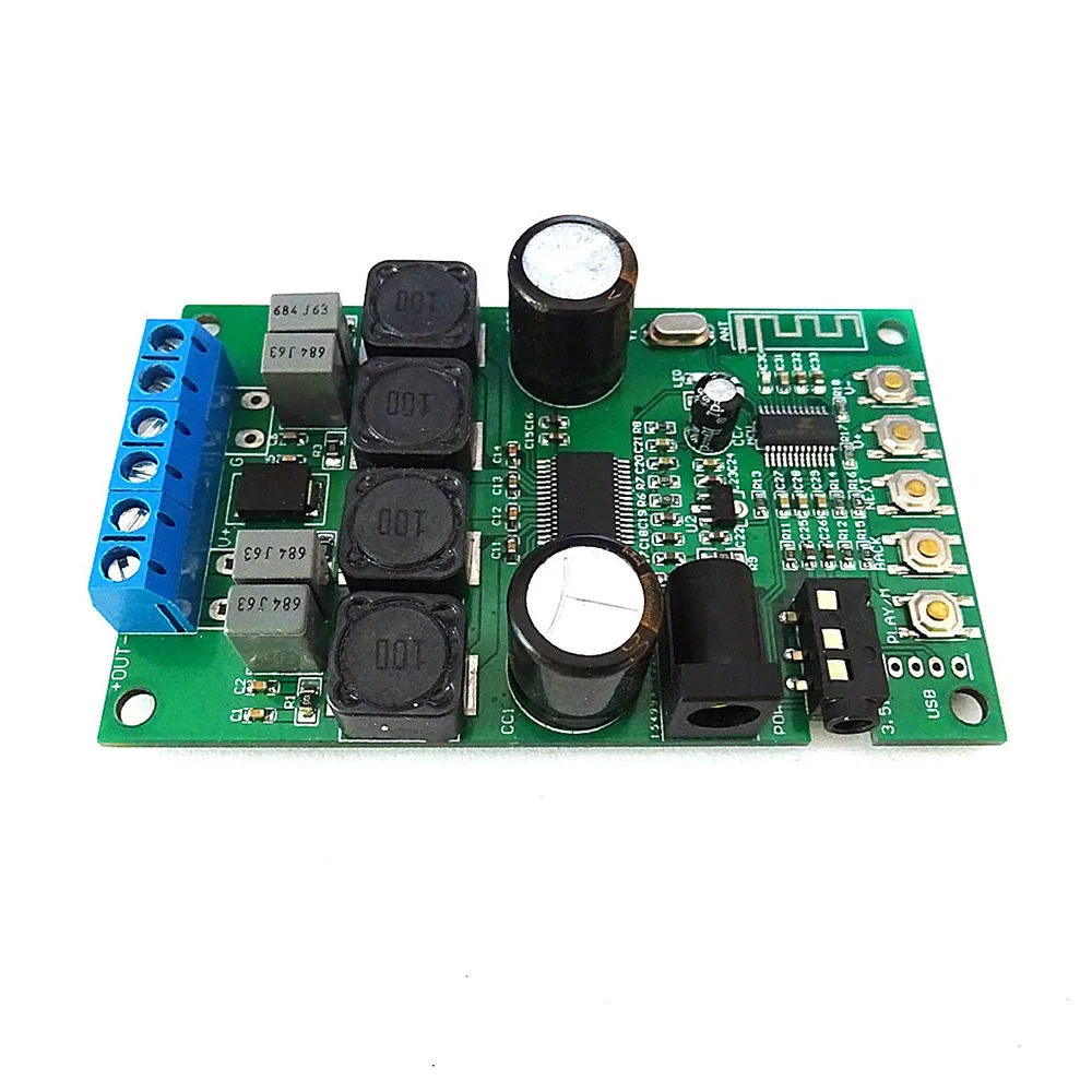 Aiyima TPA3118D2 Bluetooth 4,2 аудио усилитель плата 2*30 Вт 8Ohm 2,0 канальный беспроводной Bluetooth усилитель мощности плата AUX вход