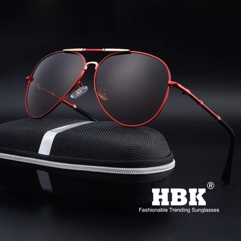 

HBK 2019 Trend Aluminum Magnesium Men's Polarized Pilot Sunglasses Classical Oculos Male Eyewear Accessories Gift for Men PM0068