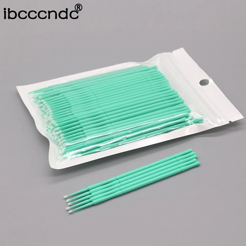 Одноразовые кисти для макияжа 100 шт./упак. тампон Microbrushes наращивания ресниц прочный Micro индивидуальные Аппликаторы ватным тампоном