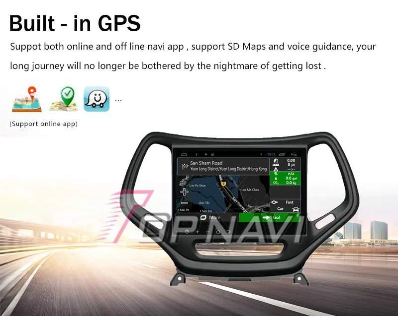 Sale Topnavi 10.2" Quad Core Android 6.0 Car GPS Navigation for Cherokee Autoradio Multimedia Audio,NO DVD 26