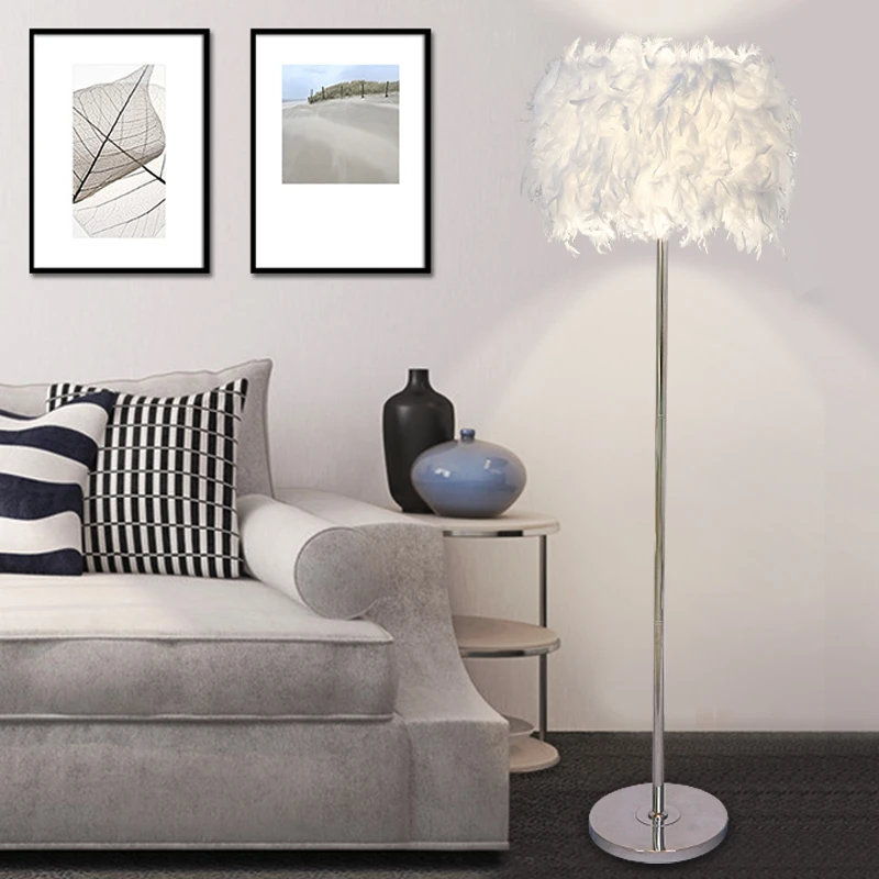 feather shade floor lamp