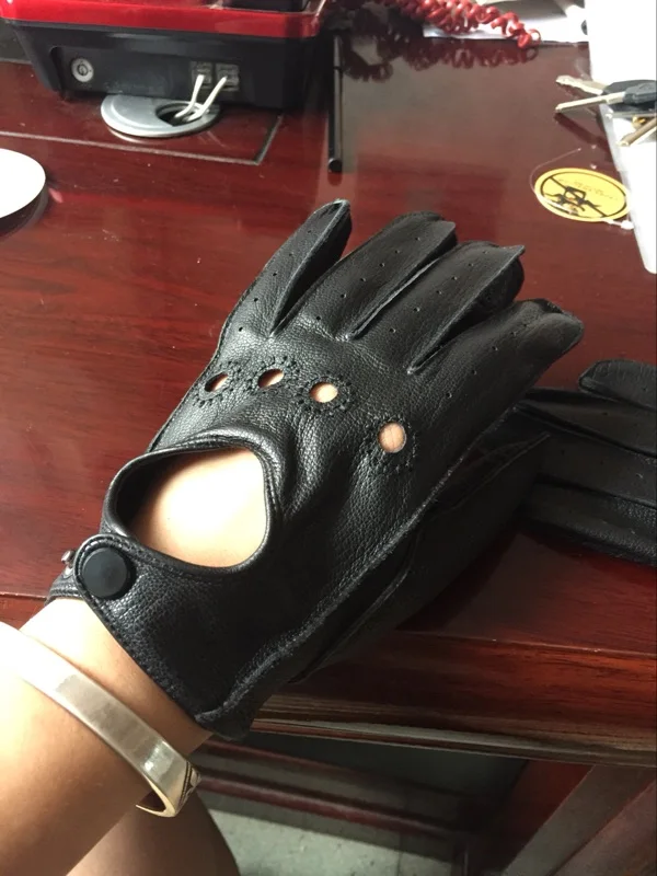 Vintage Open Knuckle Leather Driving glove 4