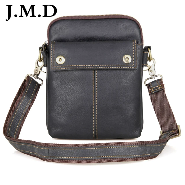 J.M.D Vintage Real Leather Men's Shoulder Messenger Bag Small Sling Bag ...