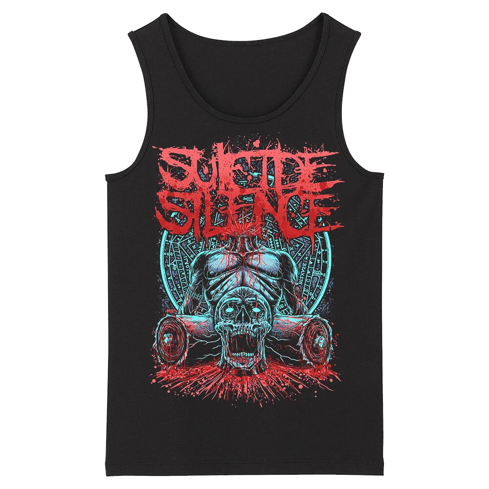 Bloodhoof SUICIDE SILENCE Rap Металл альтернатива тяжелый металл Deathcore мужской топ топы на бретелях Азиатский размер