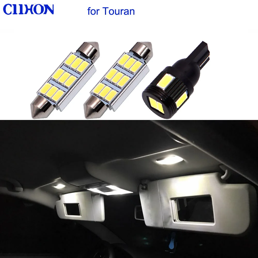 

Ciihon 13pcs Car LED Lights for VW Touran ,White Auto Interior Light Bulbs for Volkswagen Touran Reading Lights Lamp Accessories