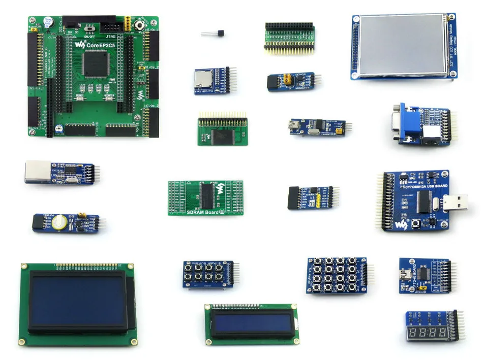 

Altera Cyclone Board EP2C5 EP2C5T144C8N ALTERA Cyclone II FPGA Development Board + 19 Accessory Kits = OpenEP2C5-C Package B