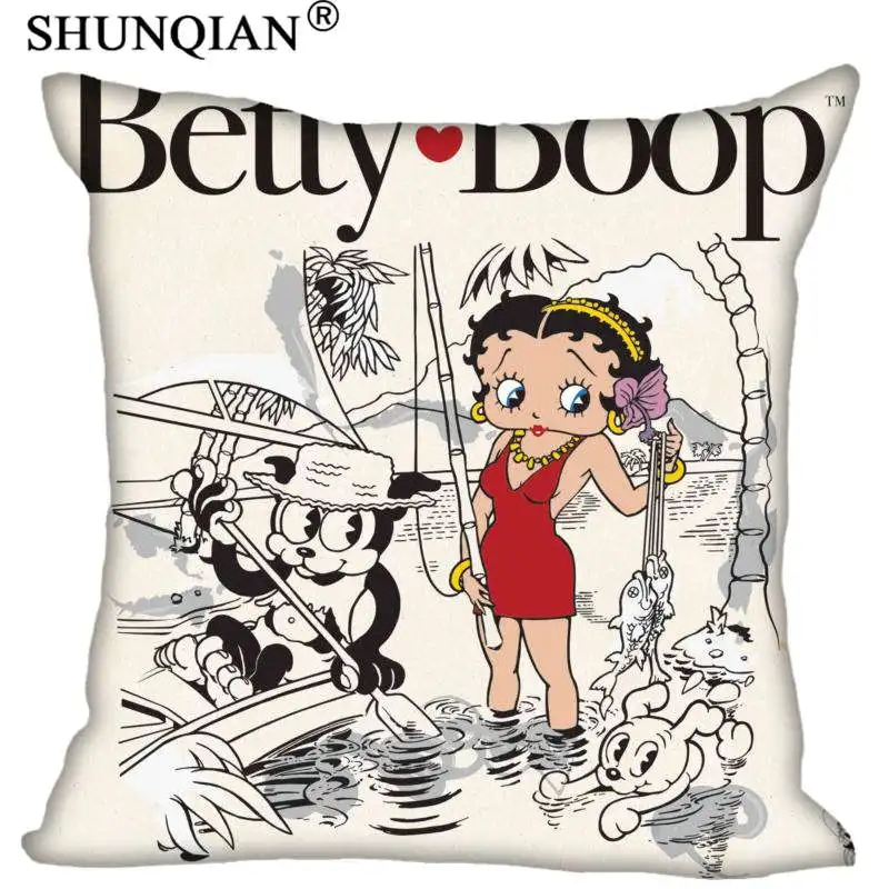 Высококачественная наволочка Betty Boop, квадратная Наволочка на молнии, заказной подарок 35x35 см 40x40 см