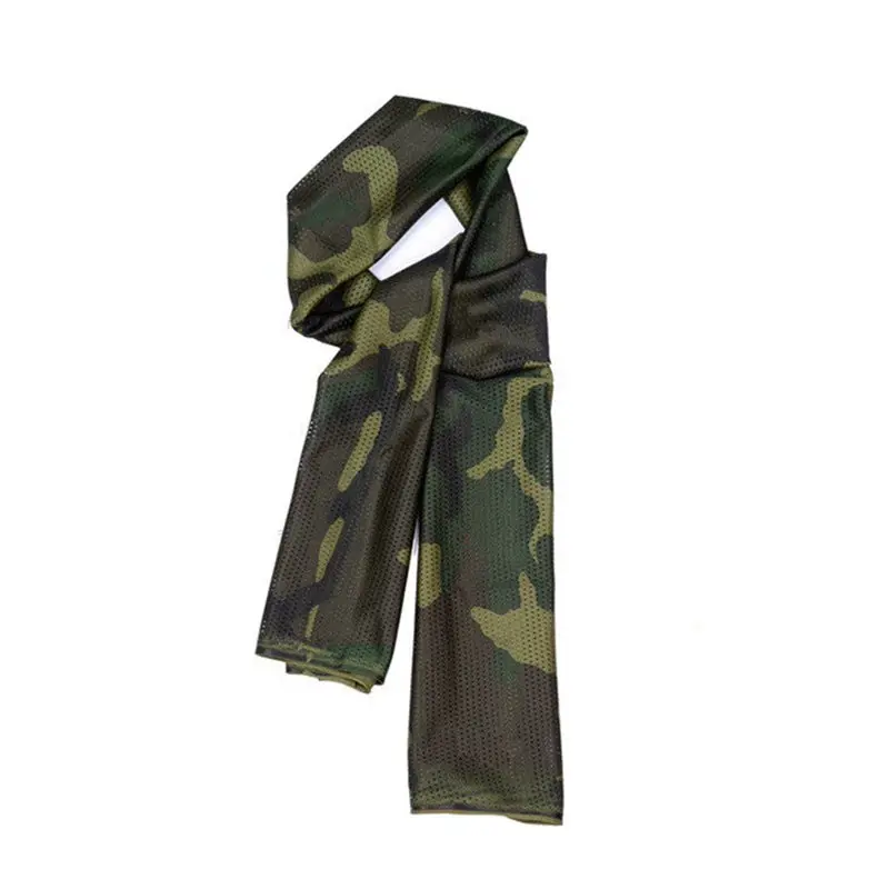 

155*45cm Camouflage Hiking Scarves 75g Mesh Fabric Military Outdoor Camping Hiking Scarf Multi-function Outdoor Active Scarves