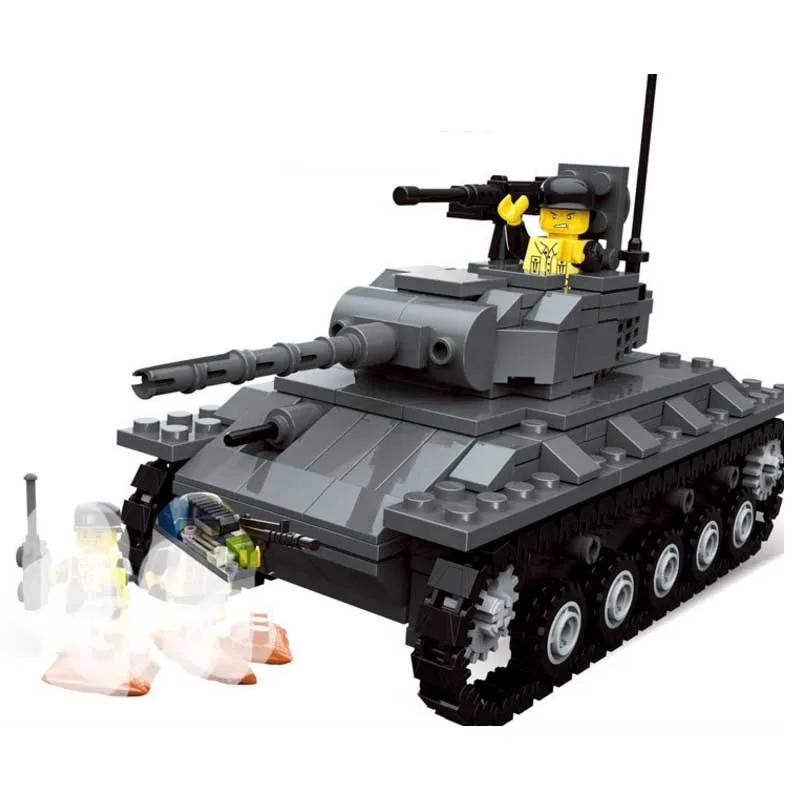 

World War 2 WW2 Tank Helicopter Truck M24 Soldier Military SWAT Army Model Building Blocks Figures Set Toys Compatible Legoings