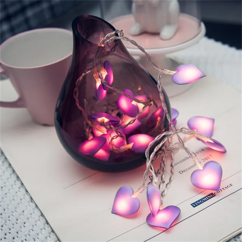 

10/20pcs Battery Powered 1.5M/3M LED Heart-Shaped String Light For Birthdays Anniversaries Weddings Special Occasions ChristmaS