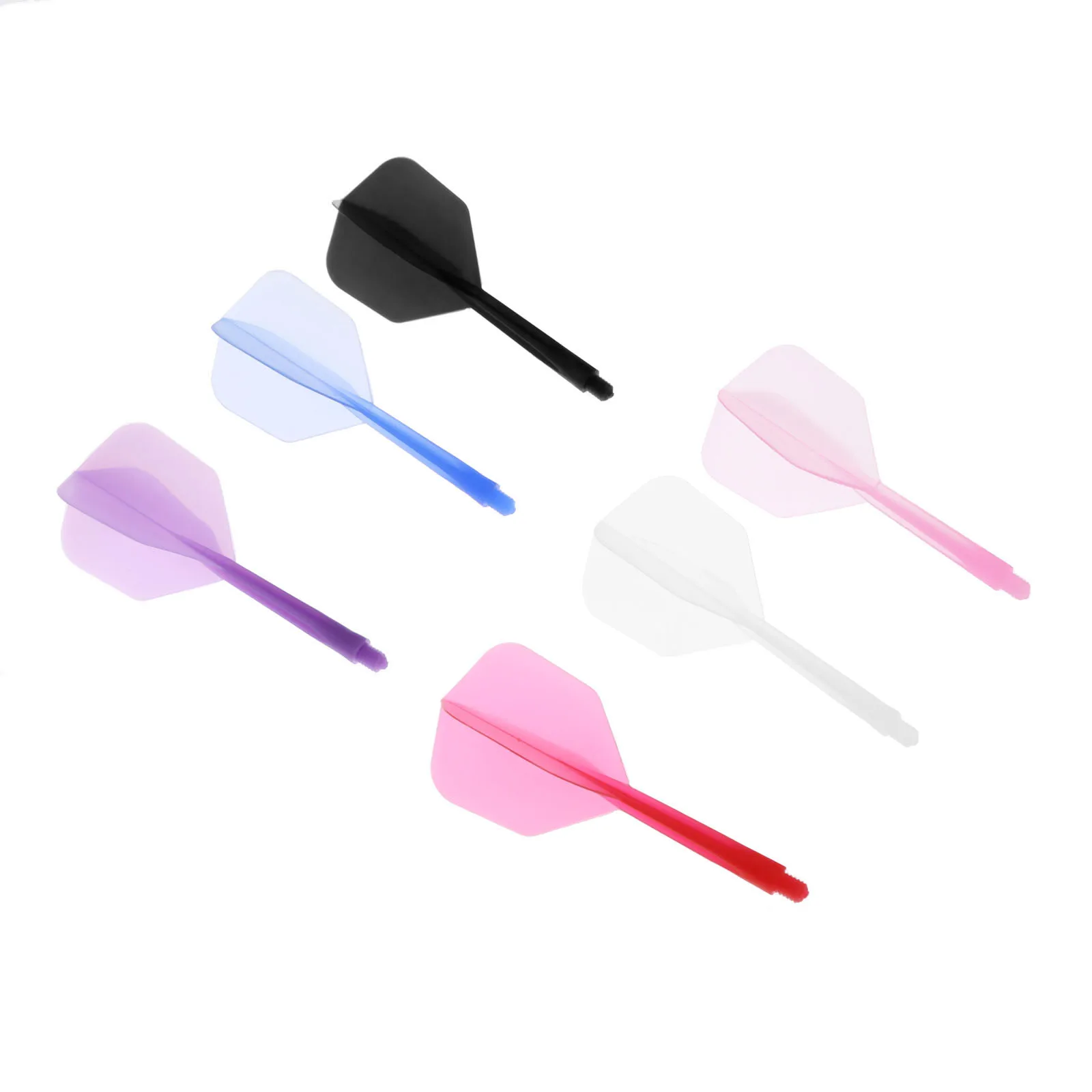 SURIEEN 6pcs /lot Professional Plastic Dart Flights 4.5mm 2BA Screw Soft In-one Dart Flight Durable Anti-fall 80mm Darts Flights