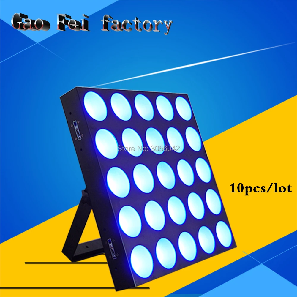 

COB 3IN1 RGB LED 25x10W lights RGB 3in1 flat par led dmx512 disco lights professional stage dj equipment (10pcs/lot)