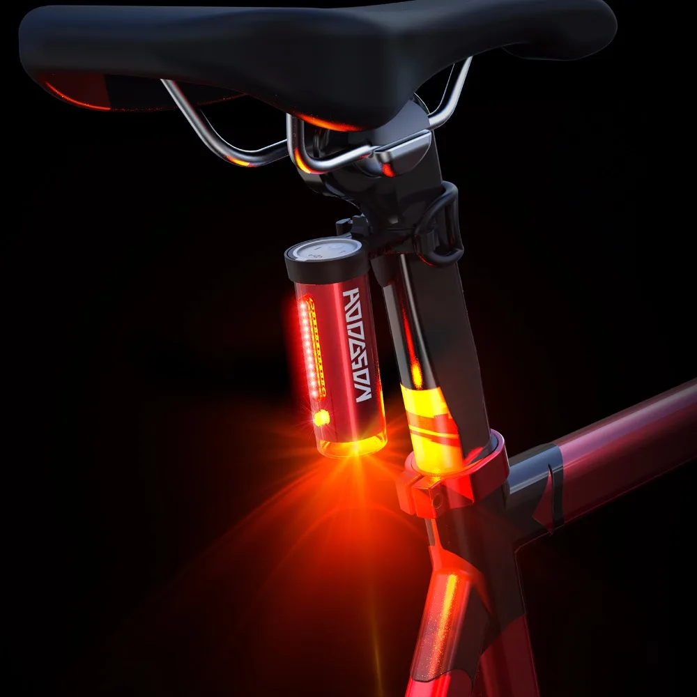 Hodgson usb充電式自転車ライトled防水リアライト360度リフレクター 