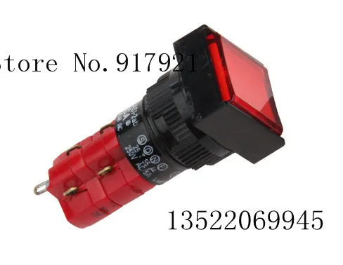 

[ZOB] Progressive Alliance button switch DECA D16LAT1-3AB three open three closed contacts --5PCS/LOT