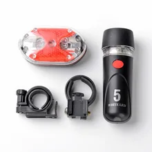 1Set Camping LED Light LED Bike Bicycle Front Head Light headlight lamp Rear Tail Safety Light Torch Outdoor Light