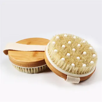 

Beauty Tools Wooden Massage Brush Bristle Brushes Massage Body Brush for Bathing Shower xfoliating Body Wash Scrubber