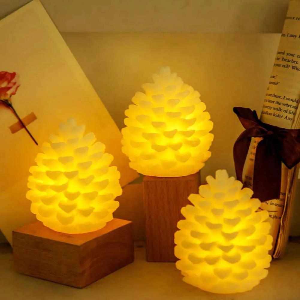 

LED Holiday Lighting Fairy Light Christmas Tree Pine Cone Festival Party Wedding Decorations Pinecone home Christmas Light
