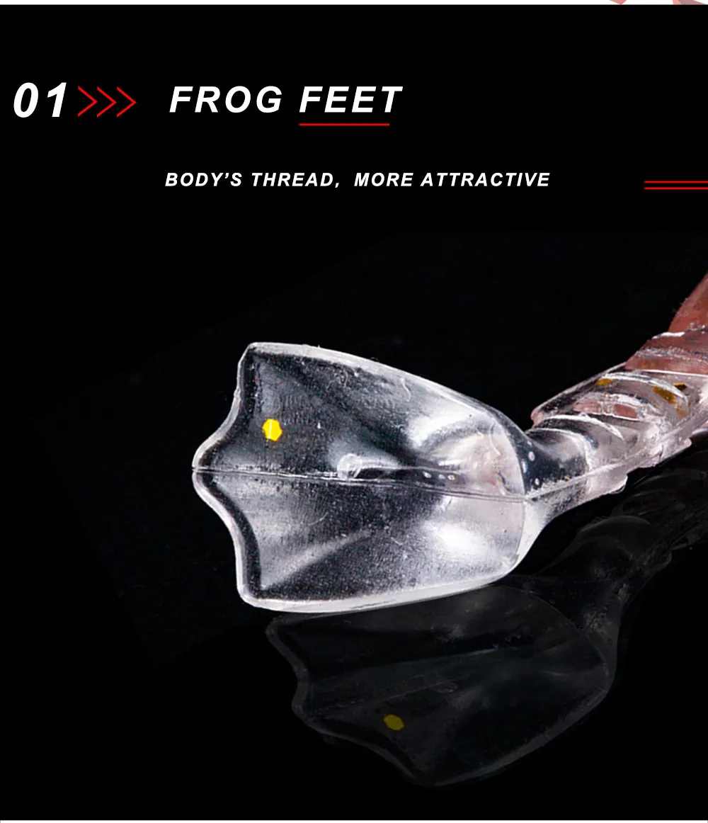 Noeby W8026 пахнущая силиконовая приманка, мягкая блесна в виде лягушки, ножка 6 см, 9 см, 13 см, внутренняя Лазерная приманка для ловли окуня и щуки