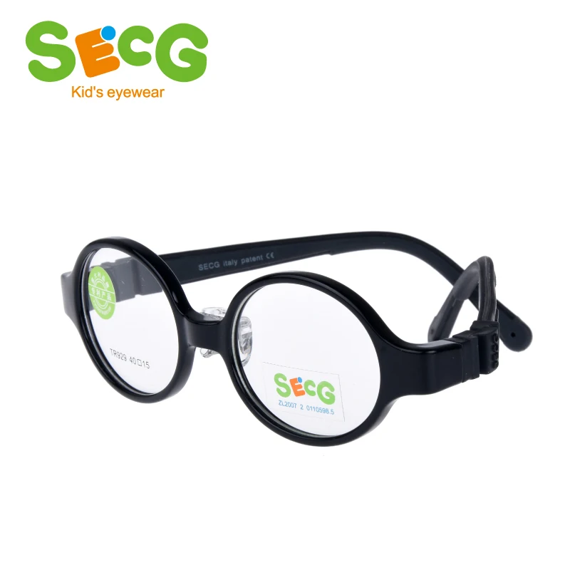

SECG Silicone Round Kids Glasses Frame Detachable Soft Flexible Baby Children Glasses Nose Pads Transparent Spectacles Eyeglasse