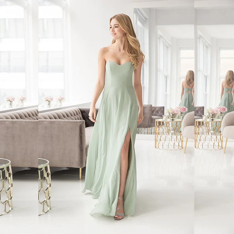 Verngo Модные Зеленые платья для подружки невесты шифоновое летнее простое платье подружки невесты элегантное Vestidos De Madrinha