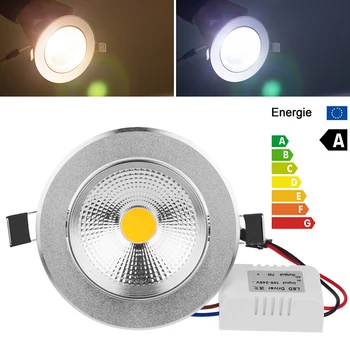 

Highlight 9W LED COB Ceiling Light Recessed Spotlight Downlight AC 100-245V