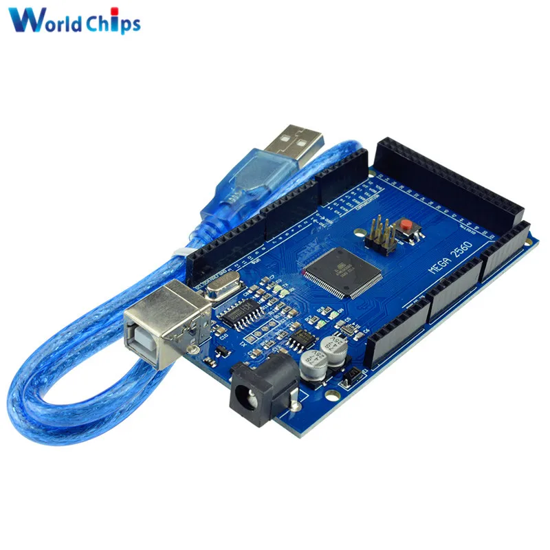 Плата Mega 2560 R3 Mega2560 REV3(ATmega2560-16AU CH340 CH340G) с usb-кабелем, совместима с usb-кабелем высшего качества