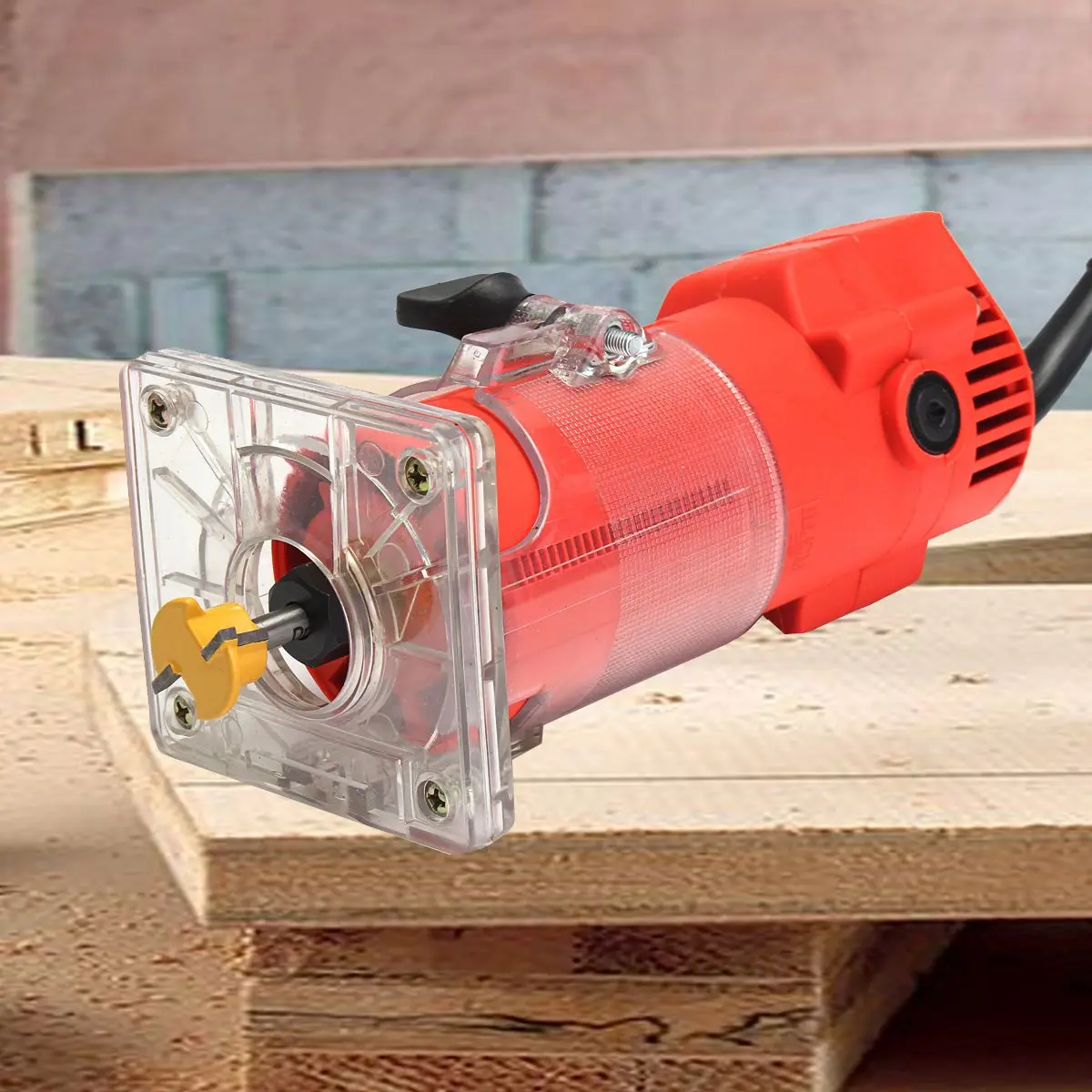 Wood Router Trimmer 220V 350W 6.0mm Electric Woodworking Hand Trimmer Wood Laminate Router Joiners Power Tools 3000rpm
