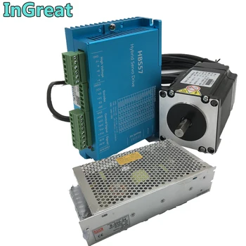 

Nema23 Closed Loop Stepper Motor Driver Kit DSP & 200W Power Supply + 3M Encoder Cable+ 3M Motor Cable DC 3Nm Step Drive Motor